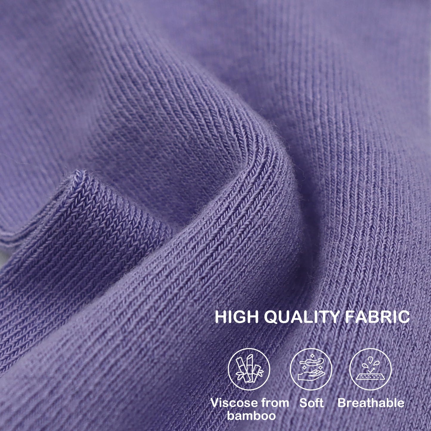 SERISIMPLE Women Thin Viscose Bamboo Socks Crew Lightweight Above Ankle Casual Dress Sock For Ladies Bootie Trouser 5 Pairs (US, Alpha, Large, Regular, Regular, Purple&Pink)