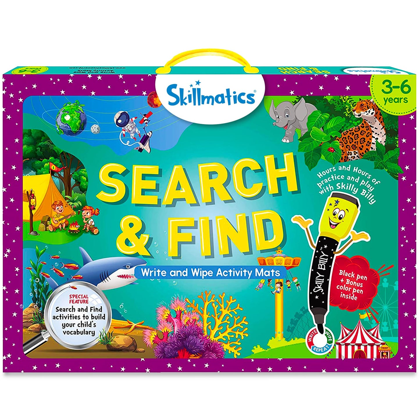 Skillmatics Search and Find Educational Game - Reusable Preschool Learning Activities, Perfect for Toddlers & Kids Who Love Toys, Art & Crafts, Builds Vocabulary, Gifts for Ages 3, 4, 5, 6