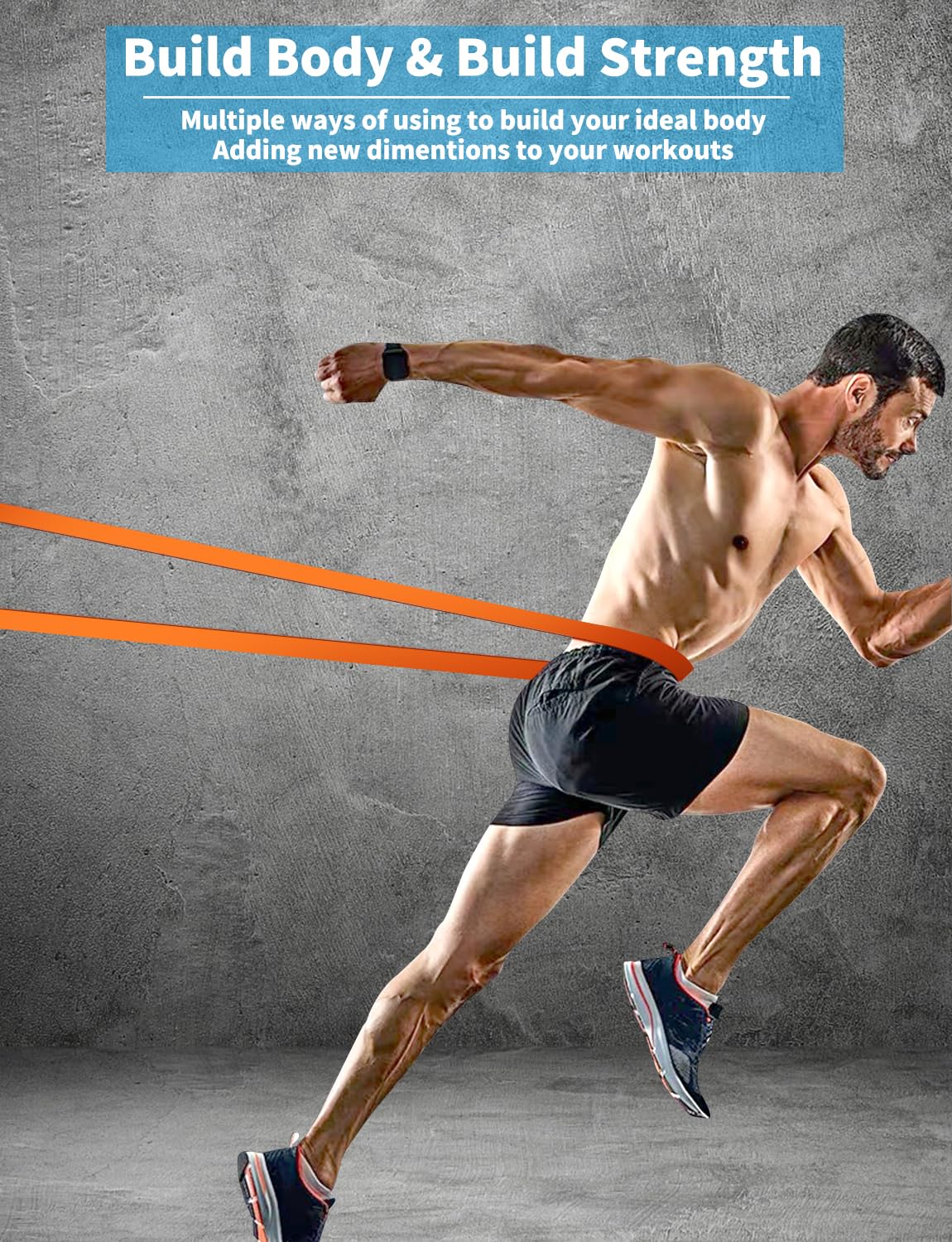 Pull Up Bands, Resistance Bands, Pull Up Assistance Bands Set for Men & Women, Exercise Workout Bands for Working Out, Body Stretching, Physical Therapy, Muscle Training - Orange