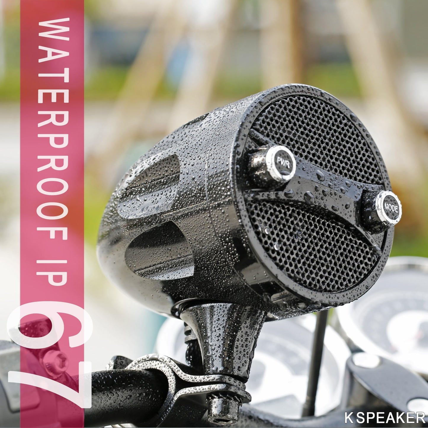 Bluetooth Motorcycle Speakers - Waterproof, 200W RZR Speakers for ATV, UTV, Golf Cart & Jet Ski