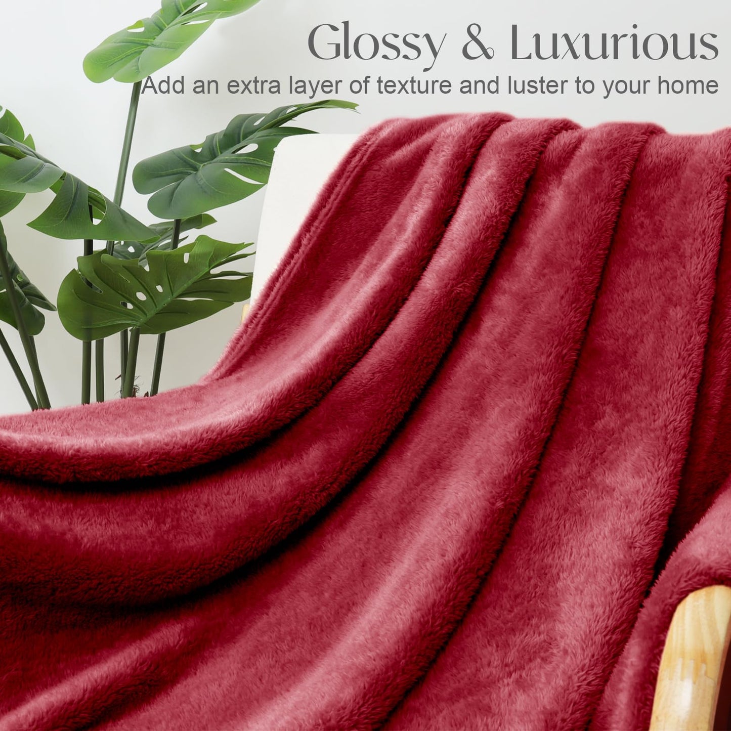 Whale Flotilla Extra Large Burgundy Throw Blanket for Couch, Decorative Soft Warm Fleece Bed Blankets, Plush Fluffy Thick Sofa Throws for All Season, 50x70 Inch