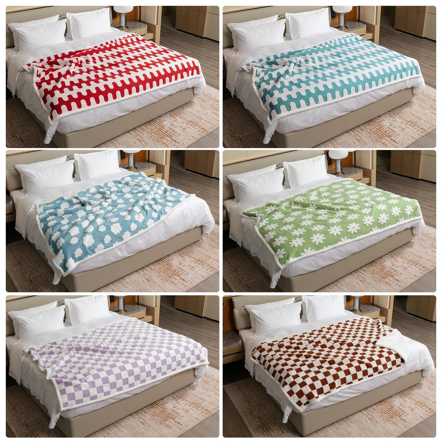 Maidewow Waterproof Pet Blanket,Dog Bed Covers Small Throw for Puppy Cats Stylish Jacquard Pets Couch Sofa Furniture Protection Washable Reversible Covers (Green Flower,XS)