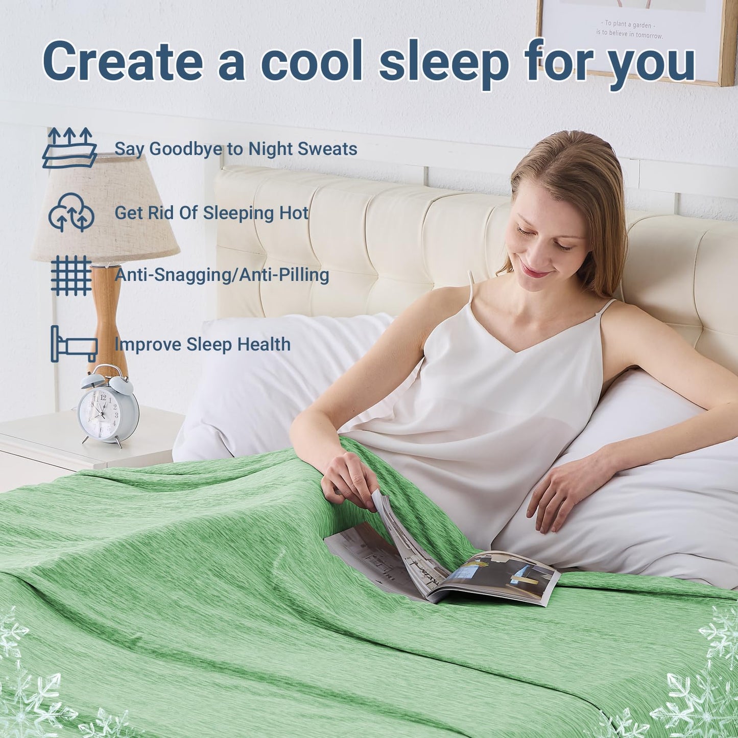Cushious Cooling Blanket Throw Size 50"x70", Summer Lightweight Breathable Ice Blanket, Cooling Blankets for Hot Sleepers Night Sweats Adults Absorb Heat Keep Cool