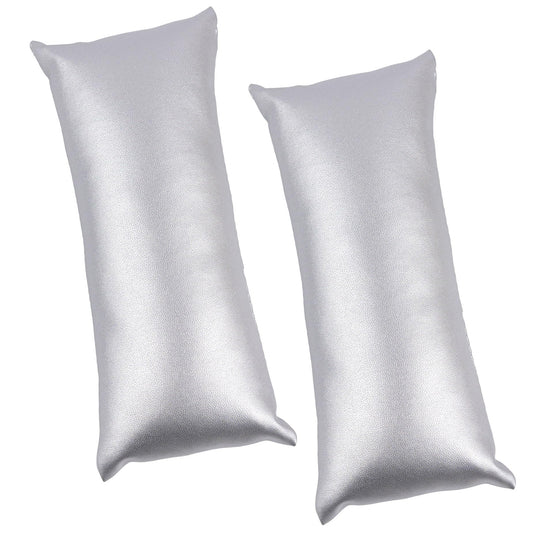 Framendino, 2 Pack Silver Long Watch Pillow PU Leather Bracelet Display Pillows for Jewelry Shows