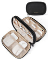BAGSMART Electronics Organizer Travel Case, Cord Organizer for Women, Travel Cable Bag (Beige)