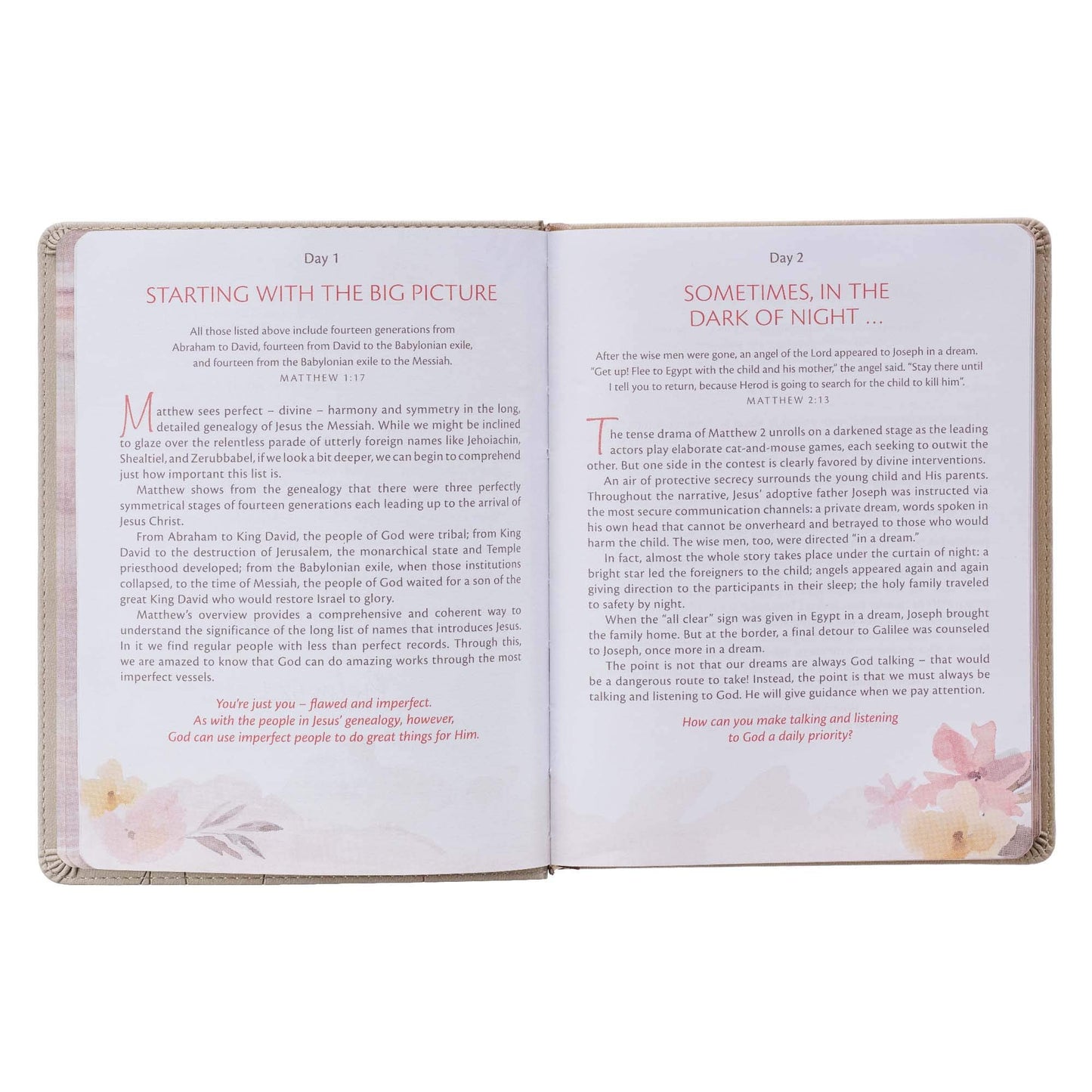 My Quiet Time Devotional - 365 Devotions for Women To Bring You Into The Peace Of The Presence of God Cappuccino, Faux Leather Flexcover Gift Book w/Ribbon Marker