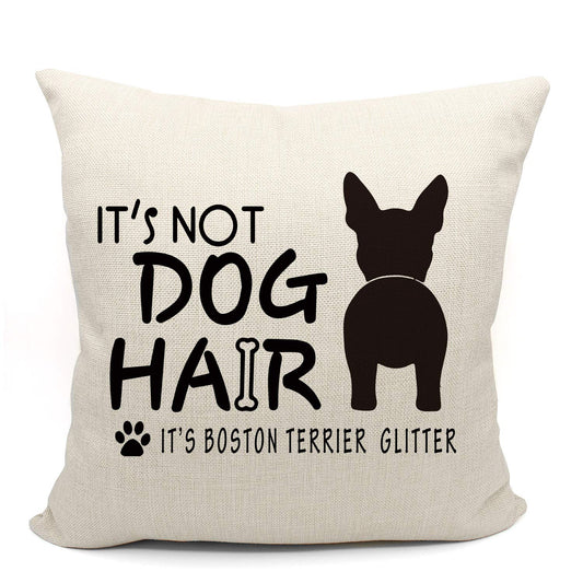 Mancheng-zi Boston Terrier Pillow Covers 18x18,Boston Terrier Gifts for Women,Boston Terrier Gifts,Boston Terrier Decor,Dog Mom Gifts,Dog Lovers Gifts