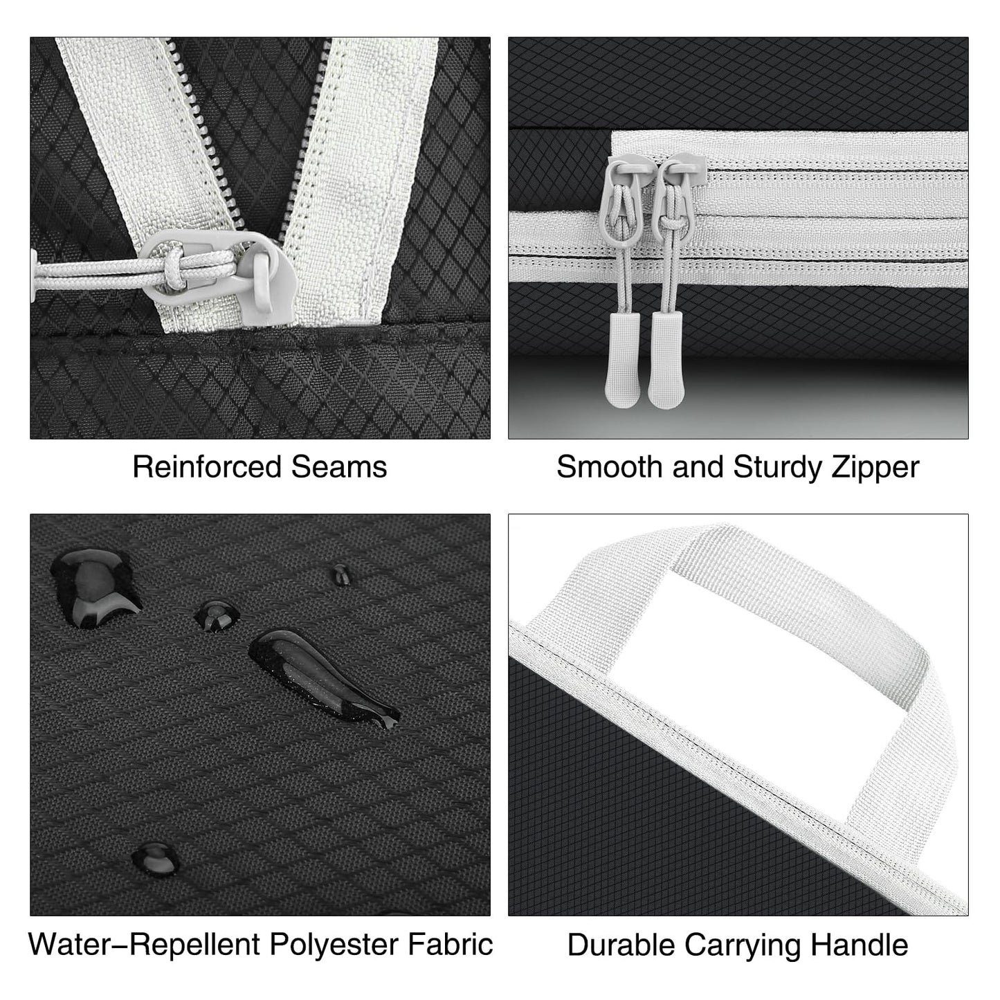 Compression Packing Cubes for Travel,Waterproof Packing Compression Cubes for Travel Packing Organizers,Luggage Cubes for Packing,Ultralight Expandable Packing Cubes Compression (Black 5 Pack)