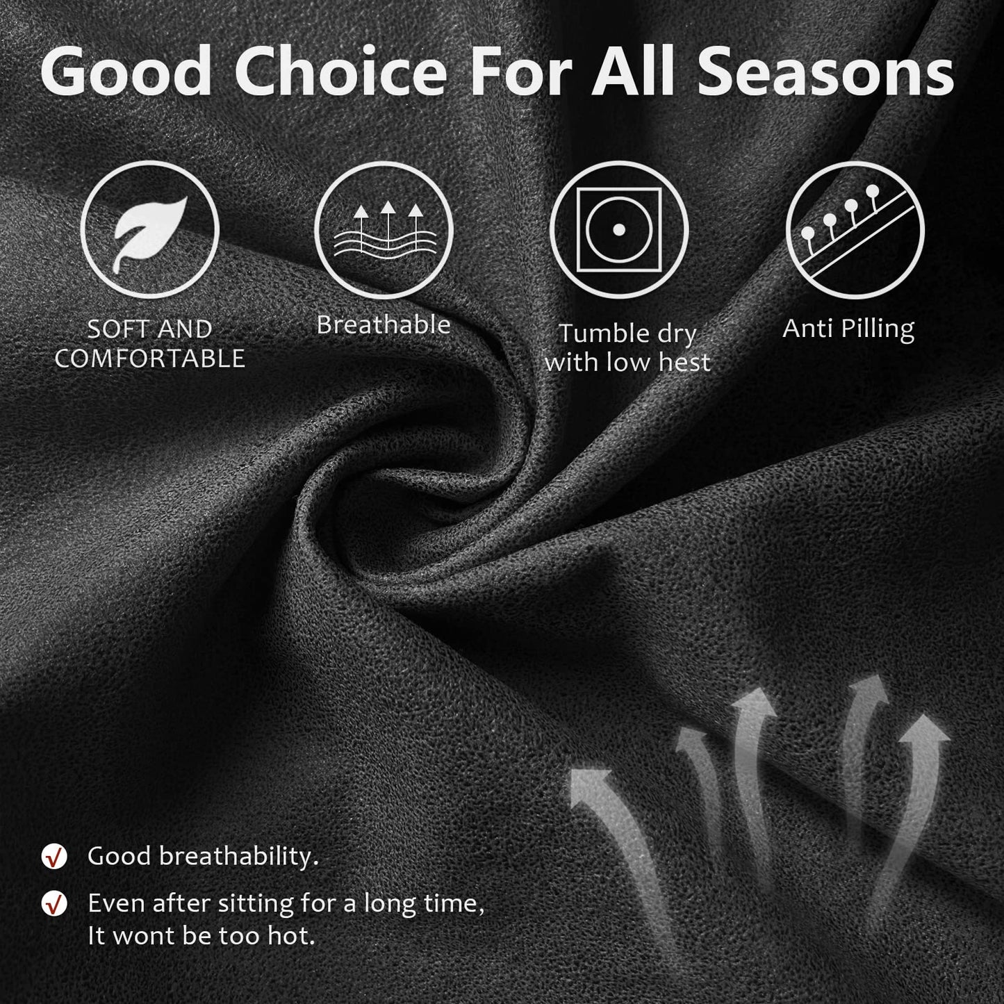 ANARACHON Leather Look Recliner Chair Covers Stay in Place 4-Piece Lazy Boy Recliner Slipcovers for Reclining Chair Furniture Protector Spandex Fabric Washable (X-Large, Dark Gray)