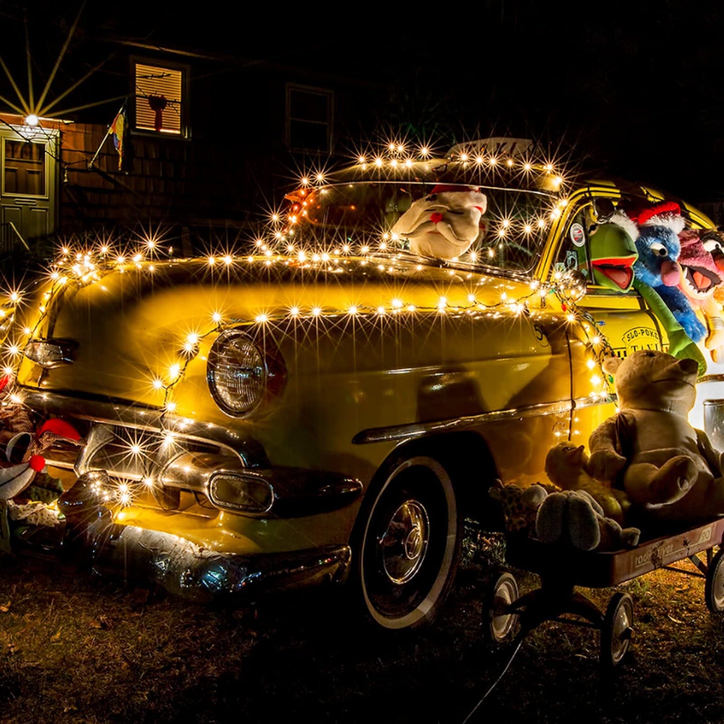 Clear Christmas String Lights 100 Count 25 Feet Incandescent Bulb Mini Lights for Indoor Xmas Tree Garland Birthday Wedding Party Festival Decoration, Green Wire