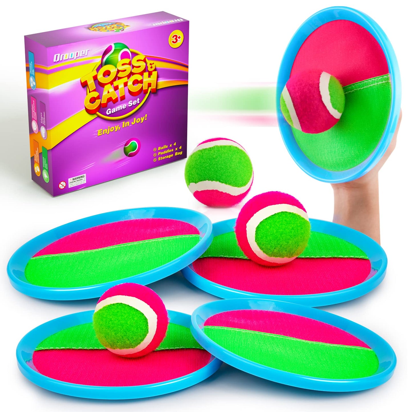 Kids Toys Toss and Catch Game Set Beach Pool Outdoor Toys for Kids Ages 4-8, Outside Yard Games for 3 4 5 6 7 8 Year Old Boys Girls Birthday Gift Adults Family