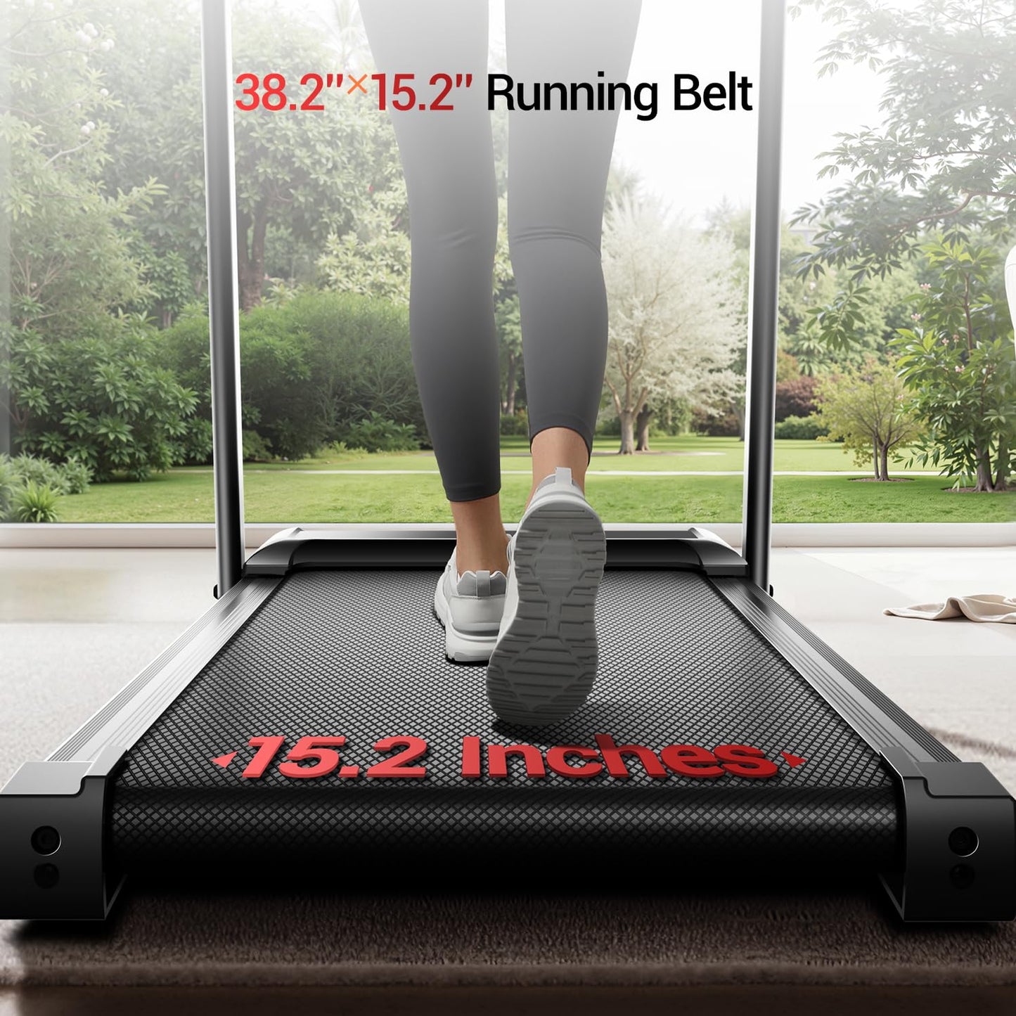 3-in-1 Portable Treadmills for Home and Office, 12% Incline Treadmill with Handle, Foldable Treadmills with 300 Lbs Weight Capacity, 3.0HP Quiet Walking Pad Treadmill, Three Touch Screen