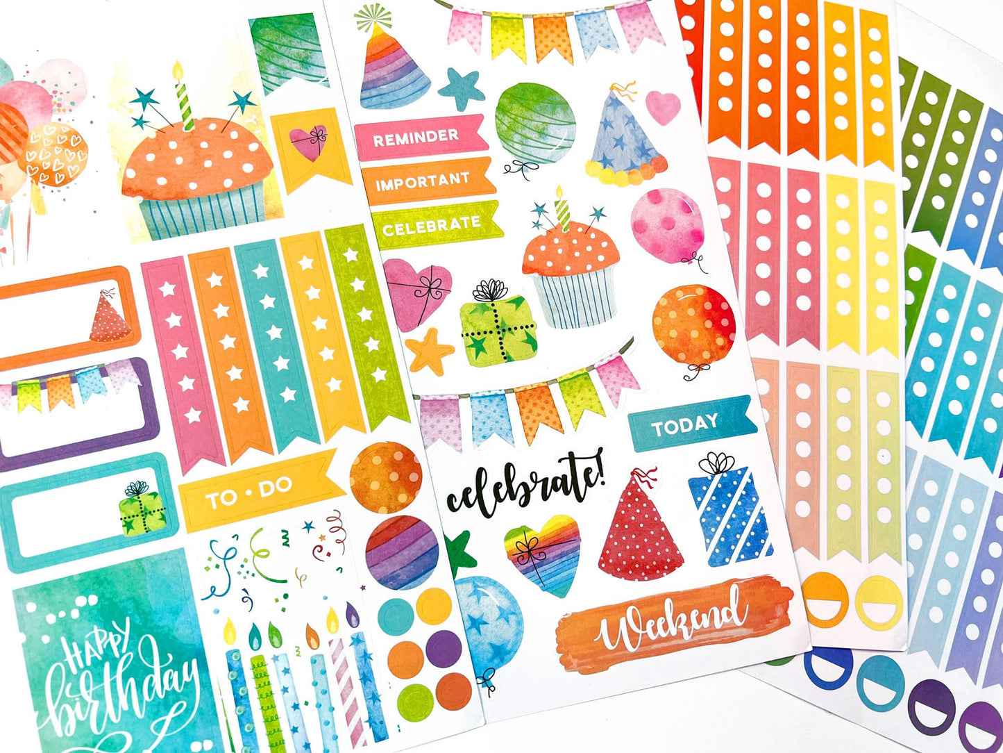 Paper House Productions Seasons Collection 30-Sheet 1200-Piece Celebrate Your Day Planner Sticker Folio for Planners, Journaling and Crafting