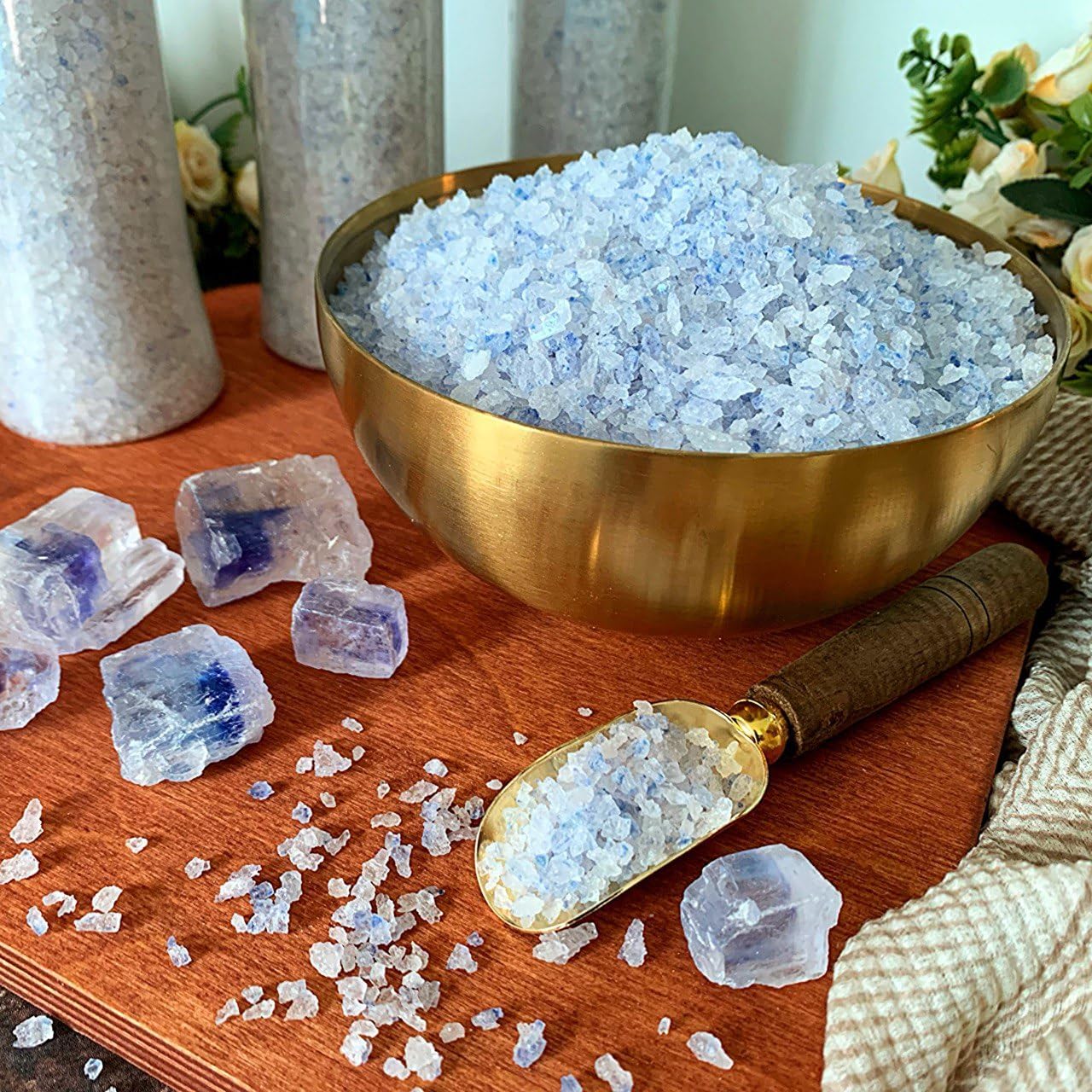 Ancient Blue Salt – Rare Mineral Treasure | High Potassium, Low Sodium, Pure & Unprocessed | Gourmet-Grade by Richure 100g (3.52 oz)
