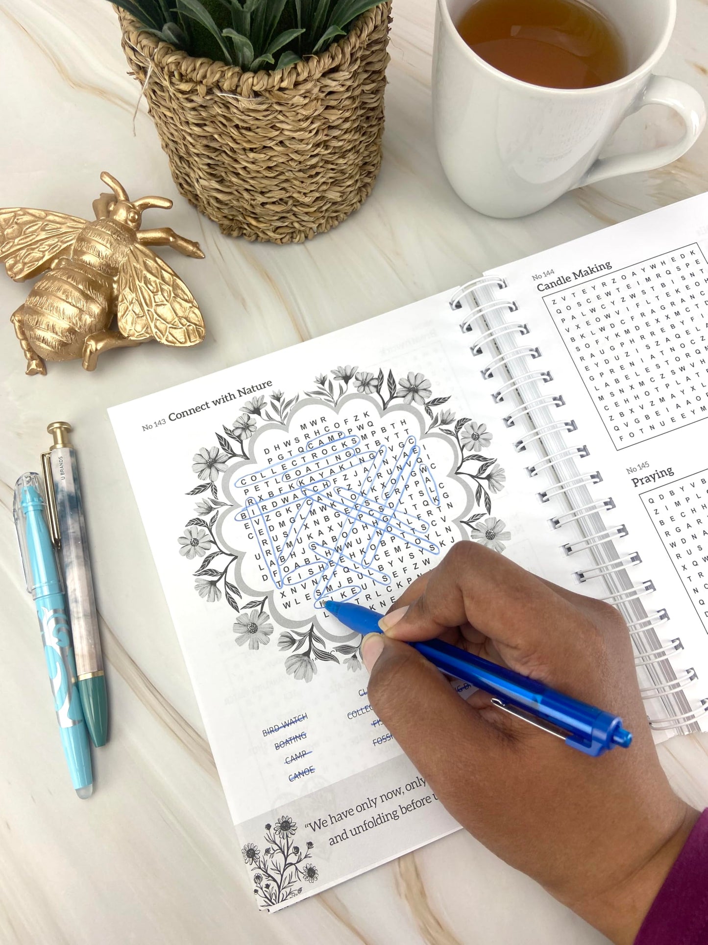 Mindfulness Word Search Book - Spiral-Bound Puzzle Multi-Level Word Search Book for Adults Including More Than 400 Puzzles; Puzzles for Self-Care and a Zen Mind (Brain Busters)