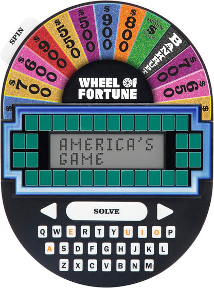 Educational Insights Wheel of Fortune Game - Handheld Electronic Game, Great for Travel, Classic Retro Party Games for Kids, Teens & Adults, Word Puzzle Challenge & Entertaining Gift for Ages 8+