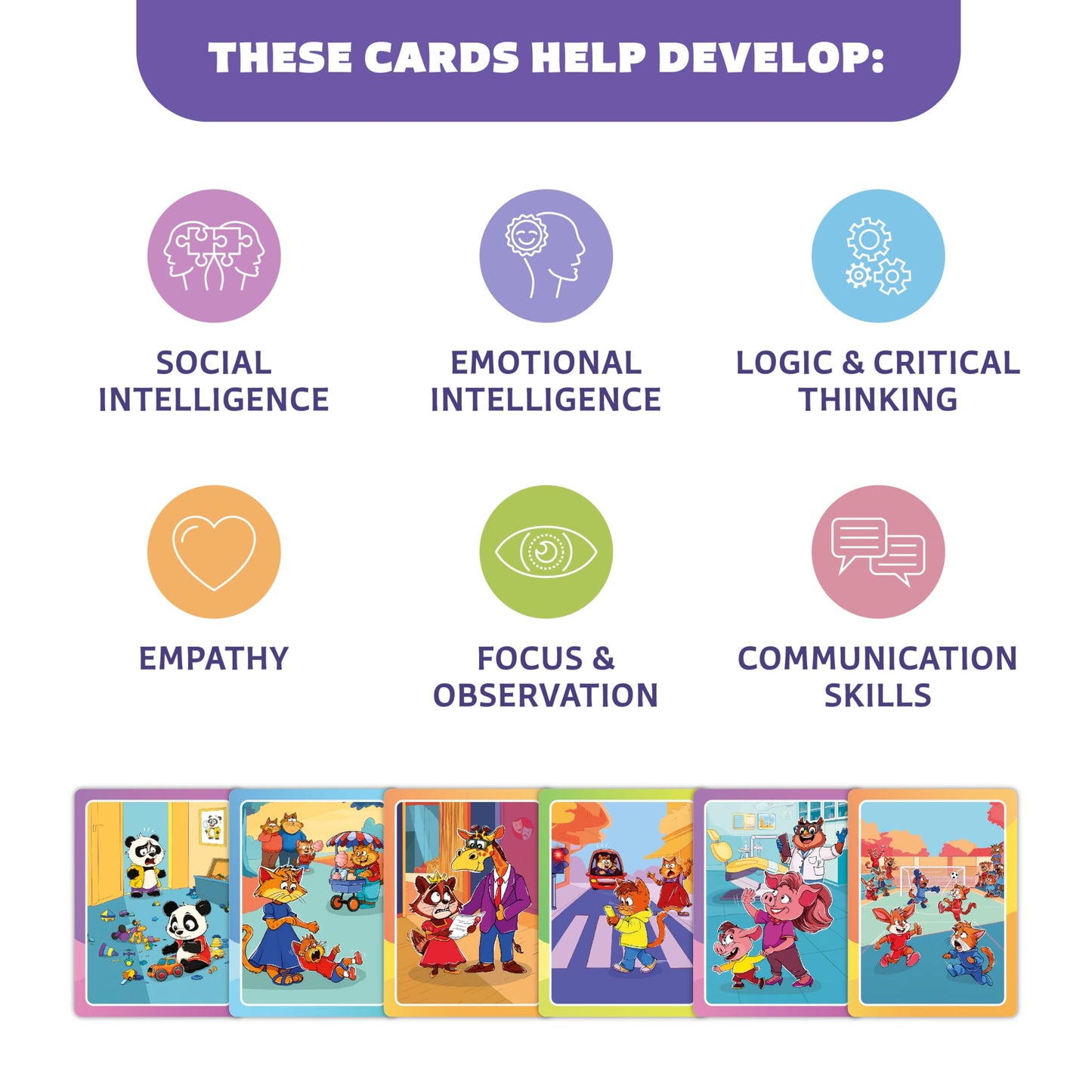 Who What Why Conversation Cards for Kids – Learning Materials for Social Skills, Emotional Intelligence, Empathy & Critical Thinking – Speech Therapy, Articulation & Sequencing Card Game, Ages 4+