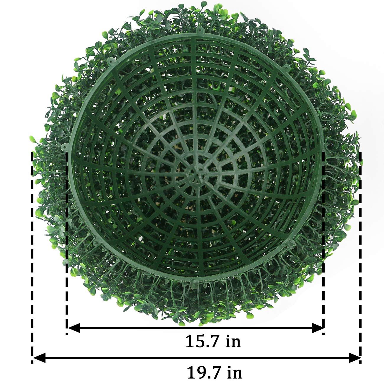 Sunnyglade 2 PCS 19.7 inch 4 Layers Artificial Plant Topiary Ball Faux Boxwood Decorative Balls for Backyard, Balcony,Garden, Wedding and Home Décor (19.7 inch)
