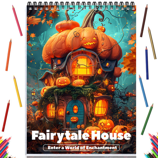 Coloring Books for Adults Relaxation Coloring Book for Women Spiral Bound Printed On One Side Thick Paper Mindfulness Gifts, Mindfulness Coloring Book 24 Coloring Pages of Magical Architecture