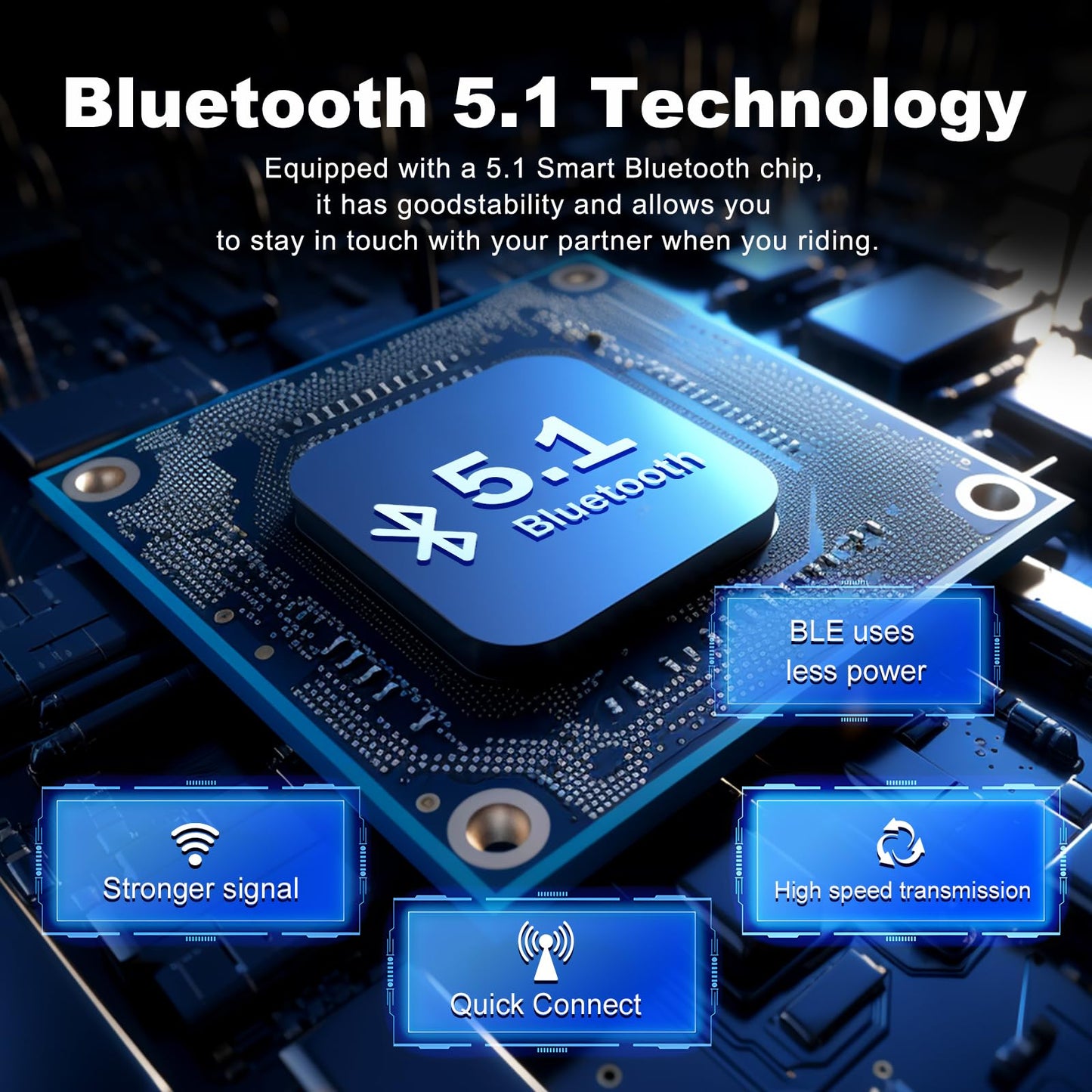 EJEAS V6 Pro Motorcycle Bluetooth Headset, Upgraded 2 Riders Intercom Helmet Communication System with Auto-Answering Call and Noise Reduction for Motorcycling Skiing and Climbing (2 Pack)