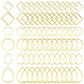 120Pcs Earring Hoops for Jewelry Making,Earring Finding Hypoallergenic Earrings Beading Hoop Bulk Open Bezel Pendant Frame Teardrop Square Round Circle Earrings Making Supplies for DIY Crafts