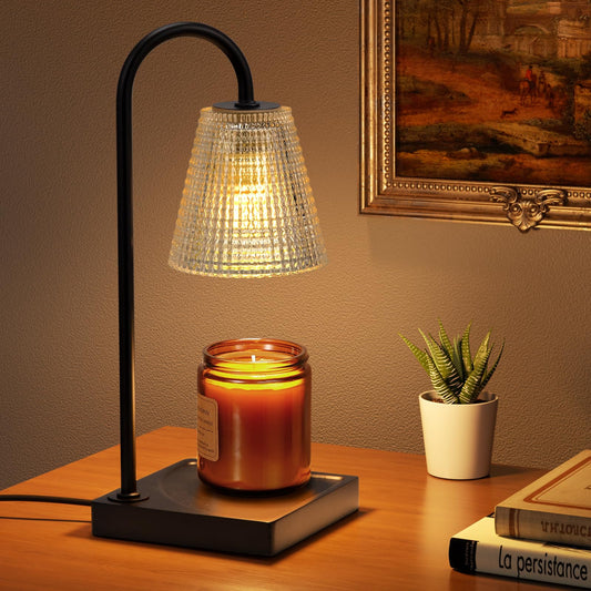Hong-in Candle Warmer Lamp with Timer Dimmer,Birthday Gifts for Women Mom,House Warming Gifts New Home Room Decor,Wax Warmer for Scented Wax Jar Candles with Unique Dotted Lampshade