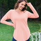 YUCOLEN Oversized Tunic for Women Long Sleeve T-Shirts Winter Lightweight Tops to Wear with Leggings Pink M
