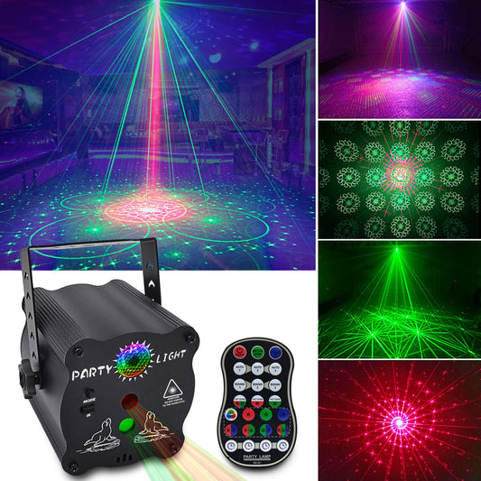 Party Lights DJ Disco Lights, Sound Activated with Remote Control for Dance Party Karaoke Living Room Pub