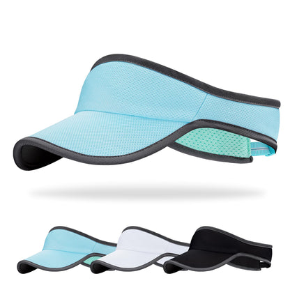 Sports Sun Visor for Men Women, Lightweight Soft Quick-Dry Visor Hat, Packable Tennis Golf Running Visor