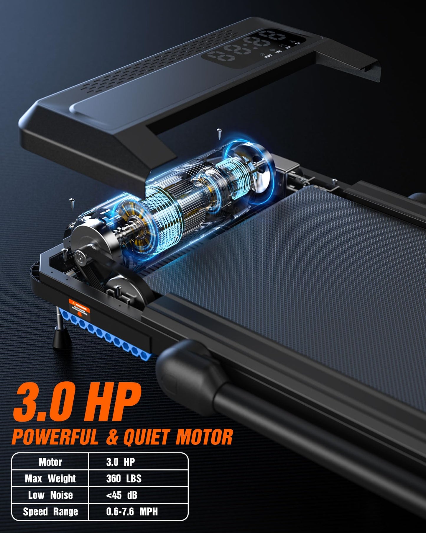 WELLFIT Walking Pad Treadmill with 10% Incline, Under Desk Treadmill for Home/Office, 2 in 1 Folding Treadmills with APP/Remote Control and LED Display, 0.6-7.6 MPH 360 lbs Capacity