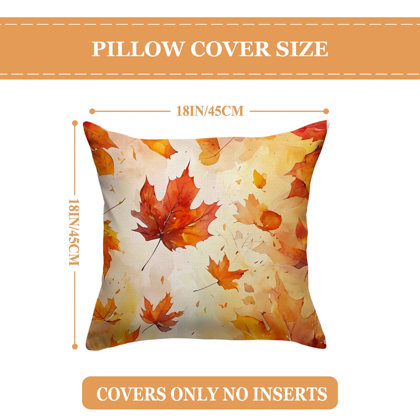 FARMNALL Fall Decorations for Home, Fall Pillow Covers 18x18 Set of 4, Autumn Thanksgiving Decorations and Supplies for Home Sofa Couch Decor