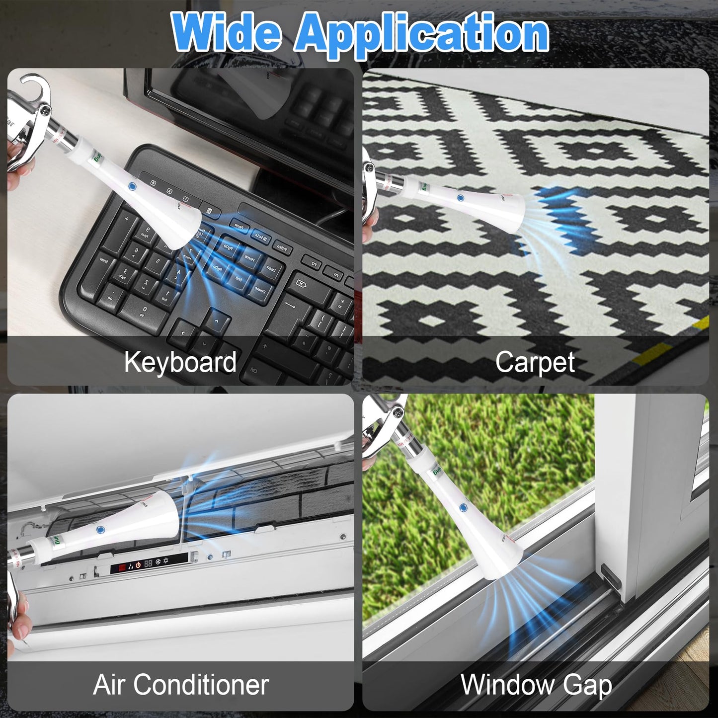 phepetroll Air Blow Gun Car Detailing Dry Cleaning Air Gun with Tapered Nozzle High Pressure Car Cleaning Tool, Car Dryer Air Blower for Car Surfaces Quickly Blasts Dust, Works with Air Compressor