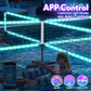 LED 4-Way Pool Volleyball Net, Light-Up Four Square Volleyball Pool Game Set with LED Water Balls, App & Remote Control, Music Sync – 4-Player Swimming Pool Party Toy Game for Adults & Family