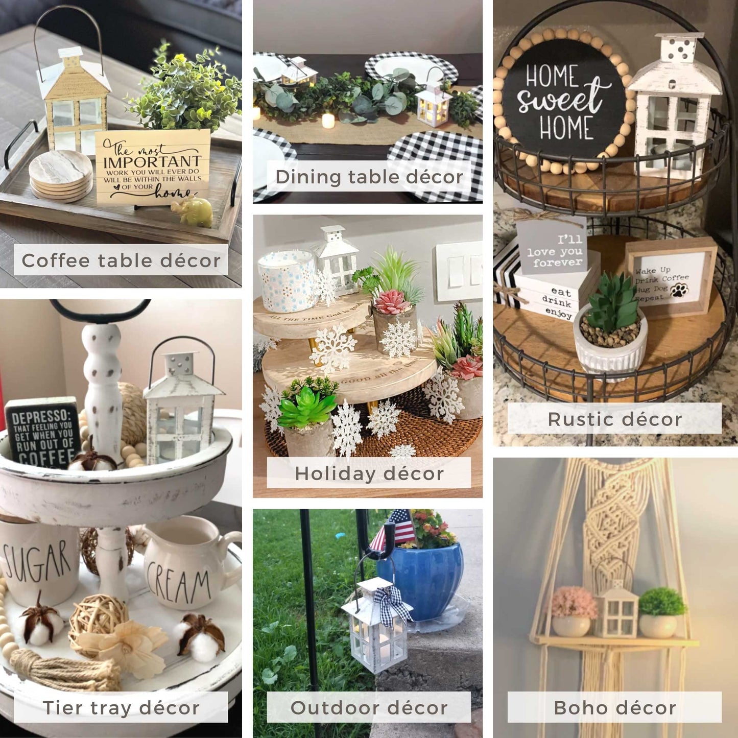 Kate Aspen Rustic Farmhouse Decor White Candle Holder Lantern Decorative (5 Inch), Wedding Decoration, Centerpiece Table Decorations, Home Decor, Shelf Decor, Fireplace Lantern