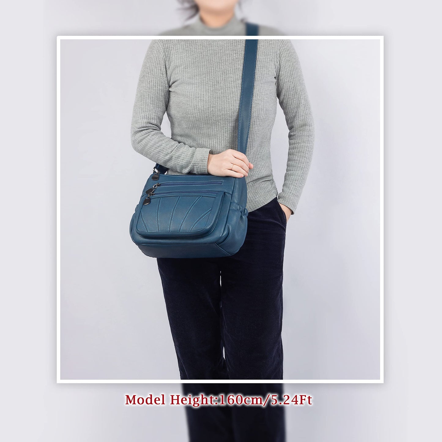 Crossbody Purse for Women Ladies Soft PU Leather Shoulder Bag Medium Roomy Handbag Fashion Tote Top Handle Satchel