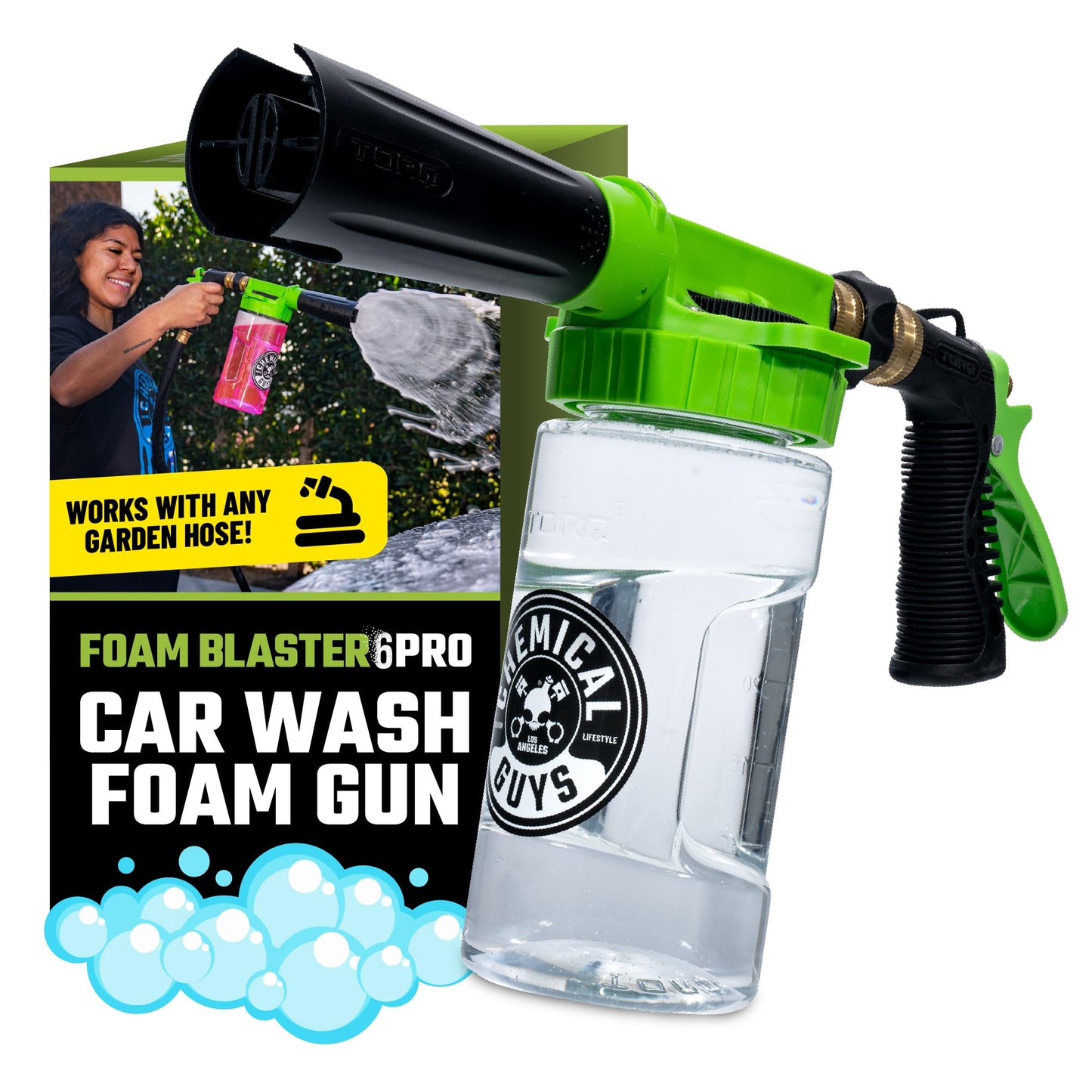 Chemical Guys ACC_326 – TORQ Foam Blaster 6 Foam Wash Gun – The Ultimate Car Wash Foamer that Connects to Any Garden Hose