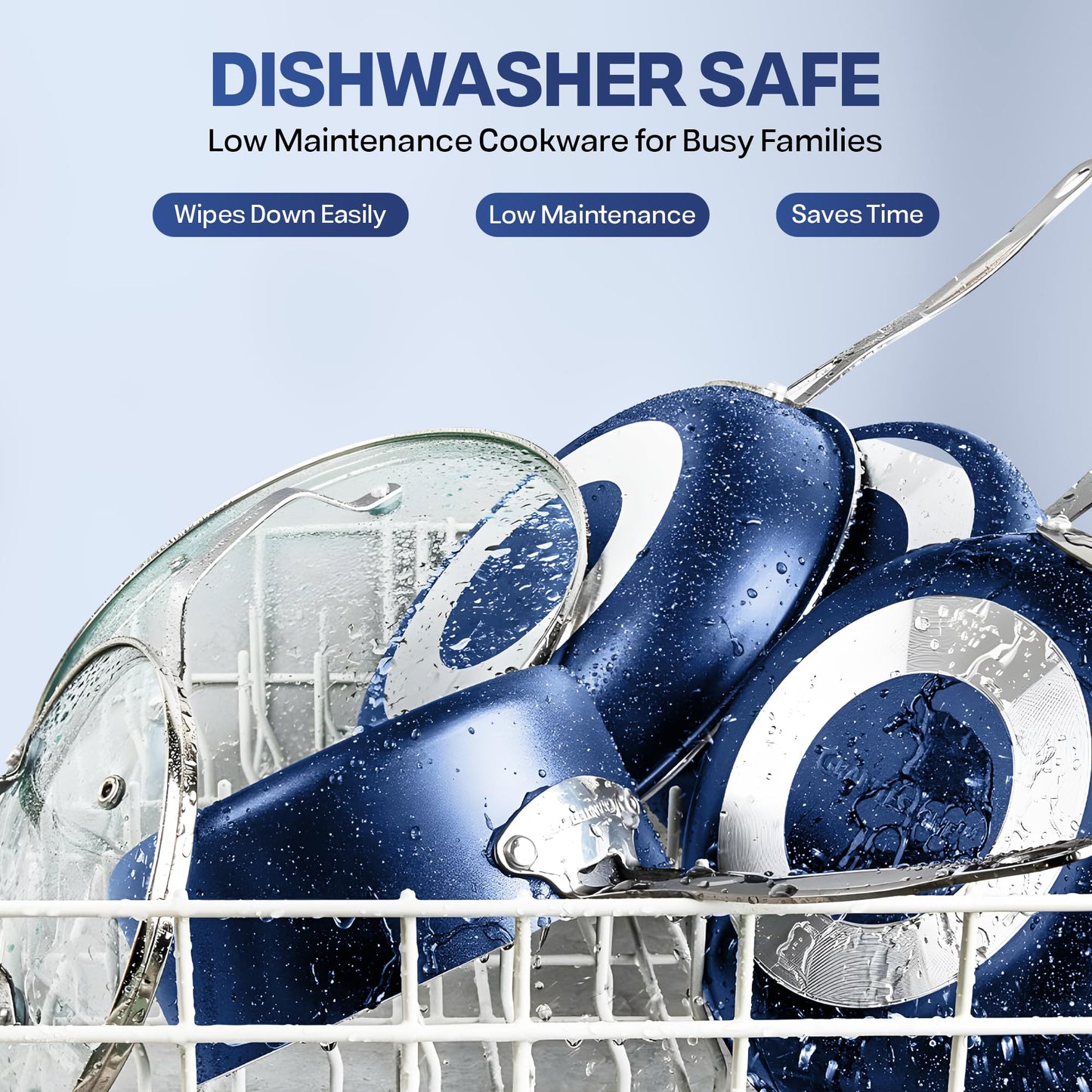 GRANITESTONE 20 Pc Kitchen Pots and Pans Set Non Stick Cookware Set, Kitchen Cookware Sets with Deep Frying Pan Set and Bakeware Set, Non Toxic PFOA PFOS Free, Oven and Dishwasher Safe