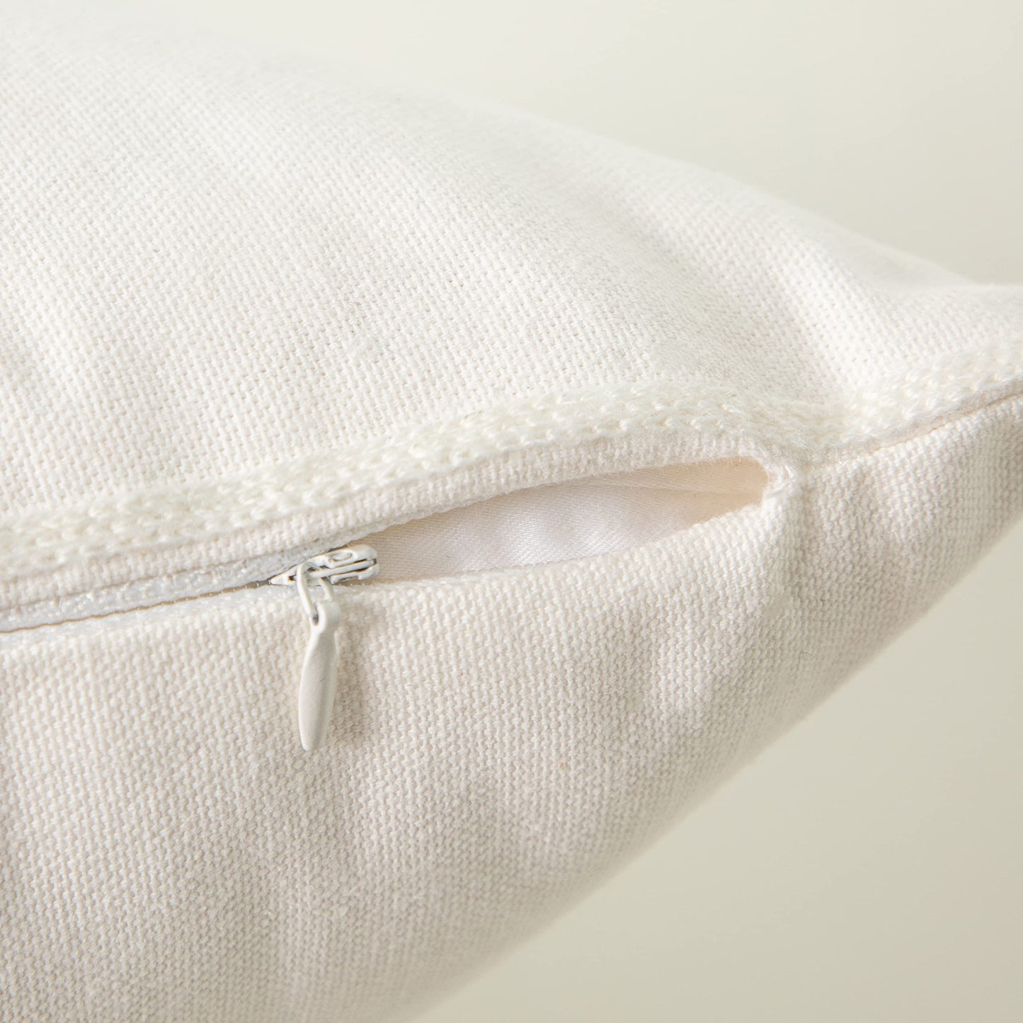 AFIRMLY 18x18,Cotton Christmas Blessing Throw Pillow Cover for Bed Sofa Cushion Car Snowflake Embroideried Pillowcases,1pair White