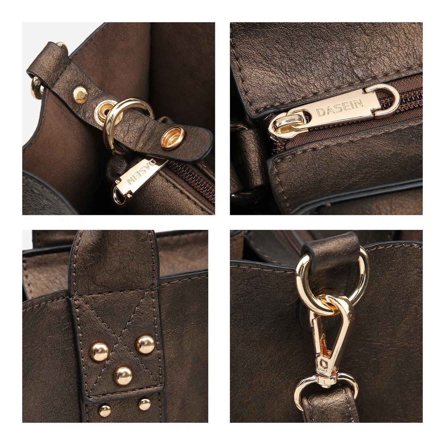 Dasein Purses Handbags for Women Tote Wallet Set Top Handle Satchel Shoulder Hobo Bag 3pcs