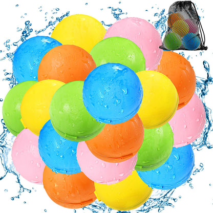 Magnetic Reusable Water Balloons for Kids, Refillable Water Balls Quick Fill for Pool, Outdoor Games for Beach, Summer Toys for Kids 4-10 (10Pack)