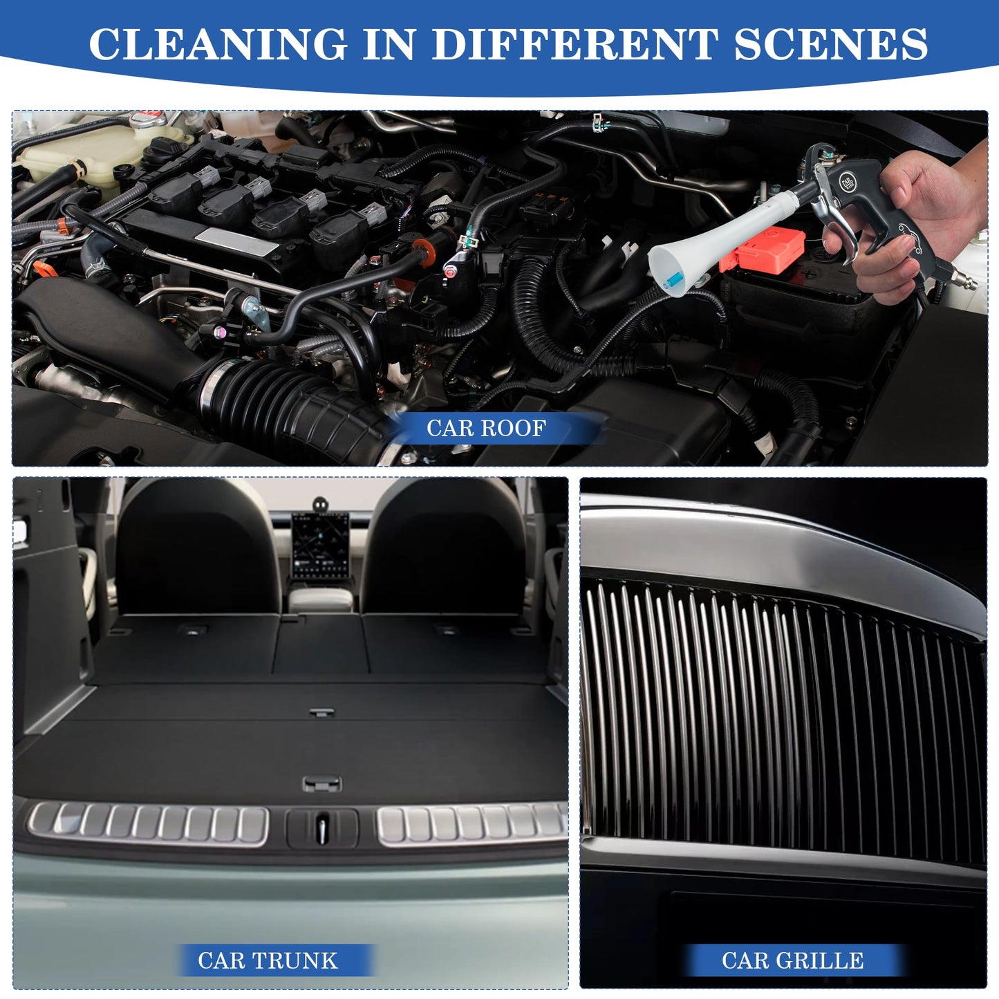 Blow Gun Blasts Away Dirty and Air Dry from Surface Works with a Strong Gust of Air