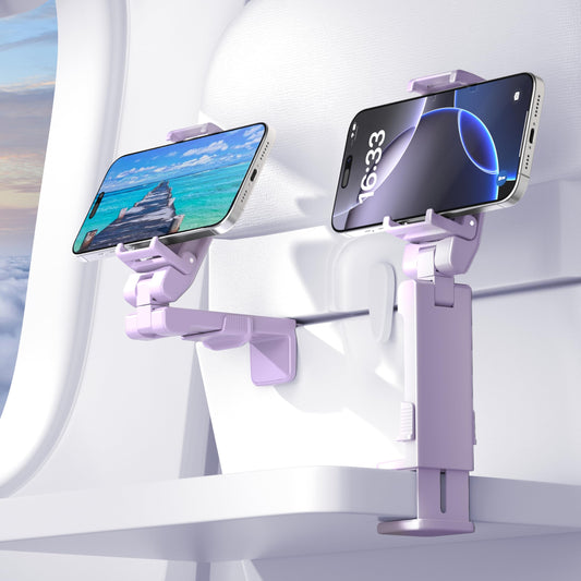 Perilogics 2025 Upgraded Travel Essentials Must Haves Airplane Phone Holder Mount. Improved Ergonomic Lever, Perfect for Long Flight, Cruise, Desk, Travel Gift for Content Creator