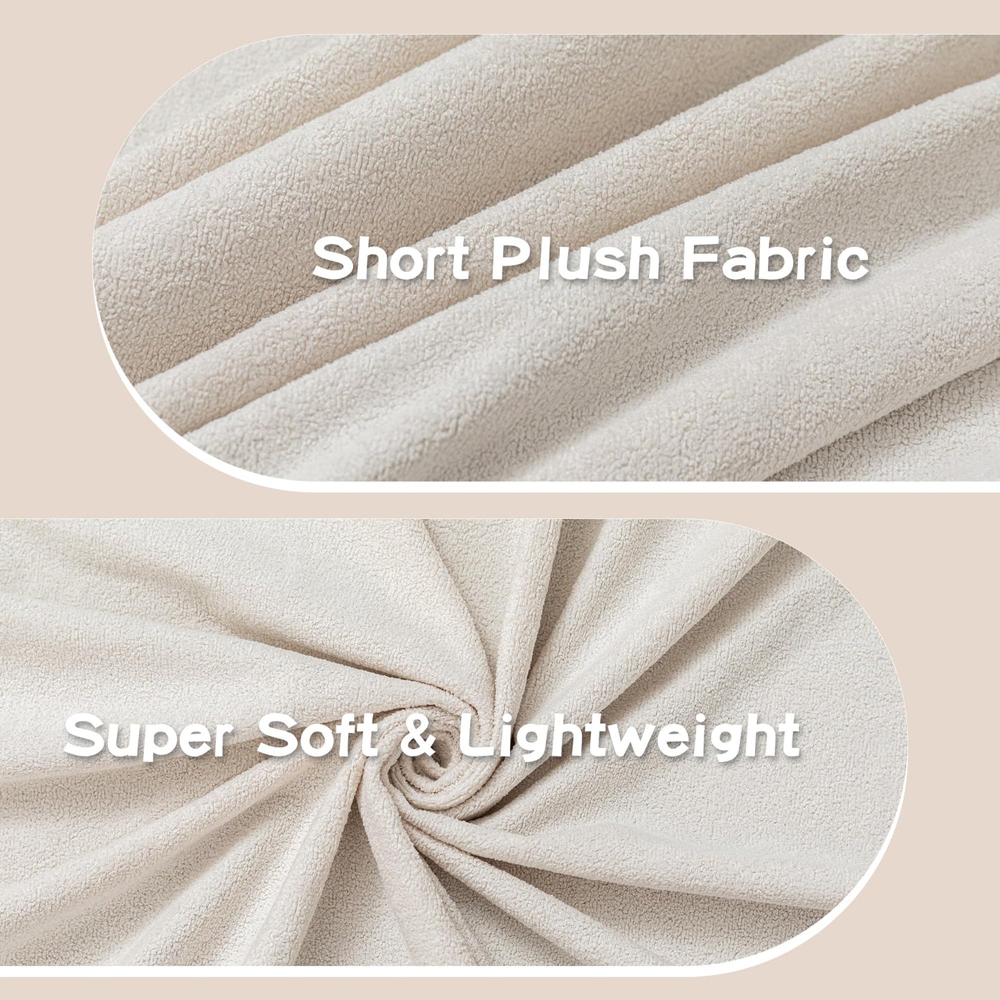 MEETSKY Chair Cover Cat Scratch Proof Recliner Chair Covers, Oversized Armchair Sofa Covers Washable Sofa Slipcover for Single Couch, Soft Small Couch Slipcover for Pets Dogs, 71" x 91", Creamy White