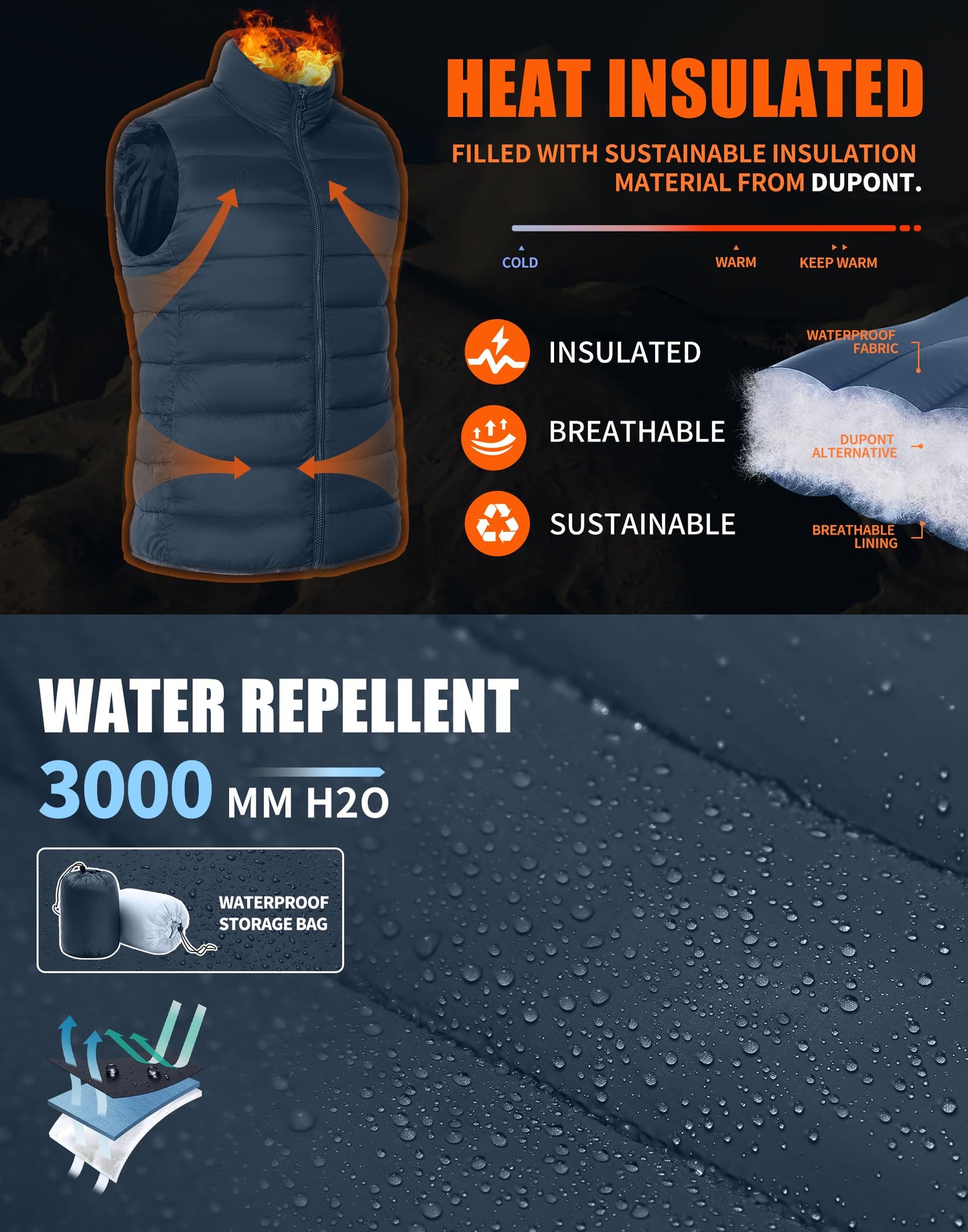 Pioneer Camp Puffer Vest Women Lightweight Packable Sleeveless Bubble Quilted Zip Up Padded Warm Winter Outerwear Puffy Vests