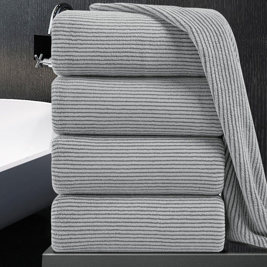 4 Piece Bath Towel Set 35"x70"Oversized Bath Towel for Bathroom Ultra Soft Fluffy Extra Large Bath Sheet Luxury Premium Bathroom Towel Highly Absorbent Quick Dry Shower Towel for Hotel Spa,Grey