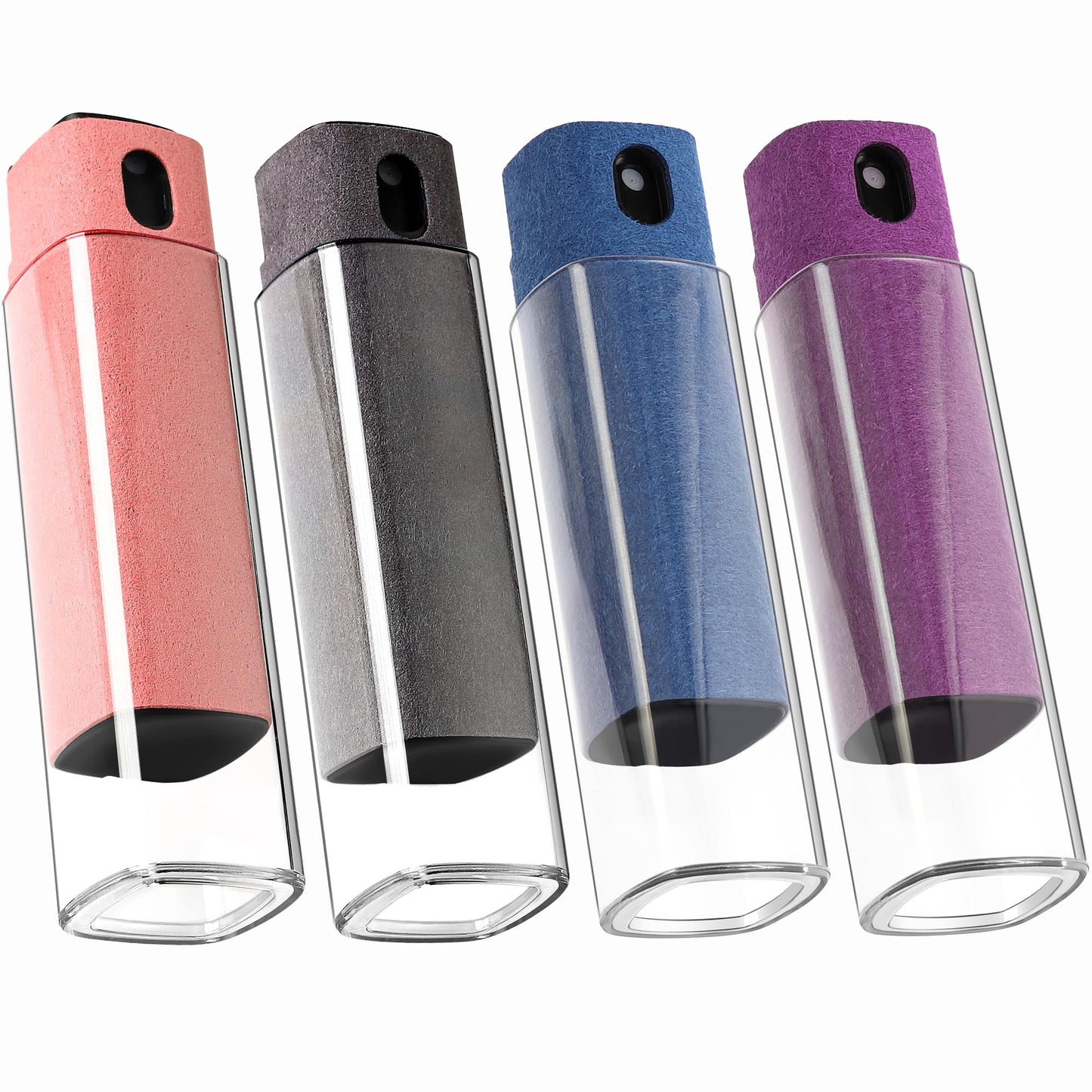 Touchscreen Screen Cleaner Kit 2 Pcs, Phone, Tablet and Car Screen Cleaner, Two in One Spray and Microfiber Cloth(Grey&Pink)