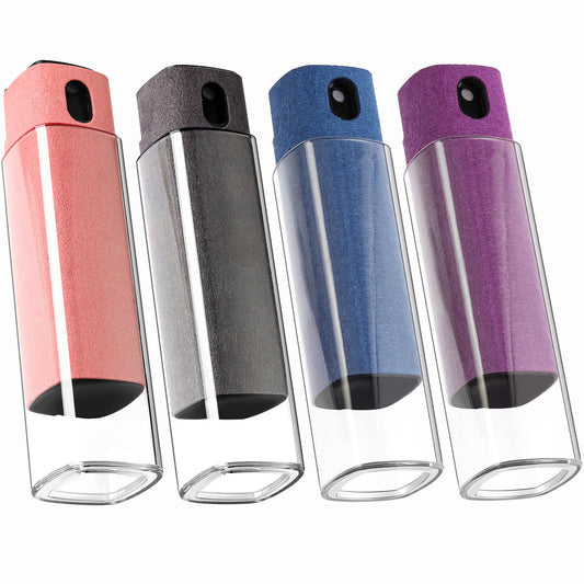 Touchscreen Screen Cleaner Kit 2 Pcs, Phone, Tablet and Car Screen Cleaner, Two in One Spray and Microfiber Cloth(Grey&Pink)