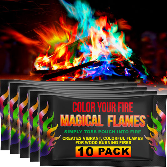 Magical Flames Fire Color Changing Packets Fire Pit (12 Pack), Fire Color Packets for Camping Essentials, Campfire, Bonfire & Fireplaces, Fire Pits Accessories for Outside