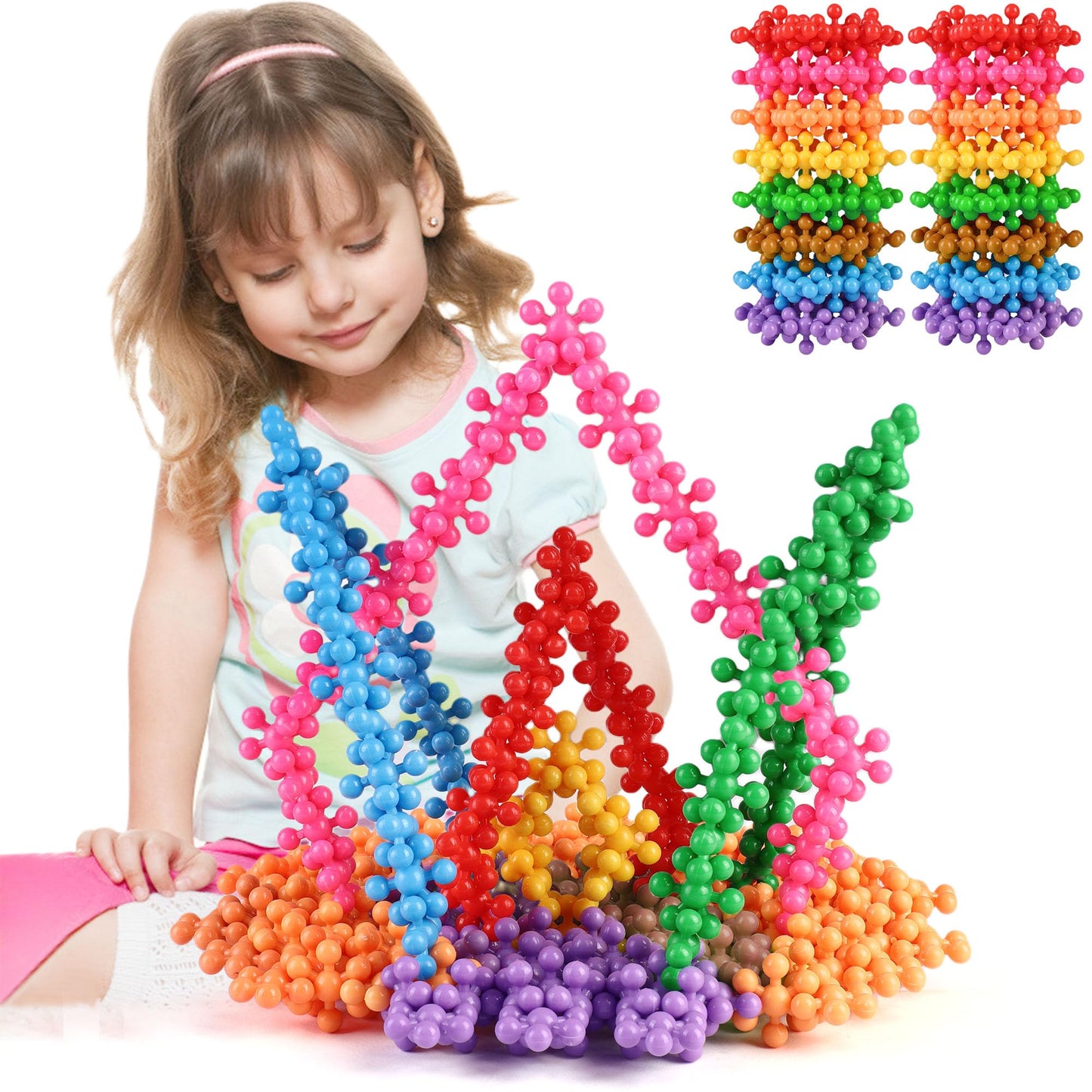 TOMYOU 200 Pieces Building Blocks Kids STEM Toys Educational Discs Sets Interlocking Solid Plastic for Preschool Boys and Girls Aged 3+, Safe Material Creativity
