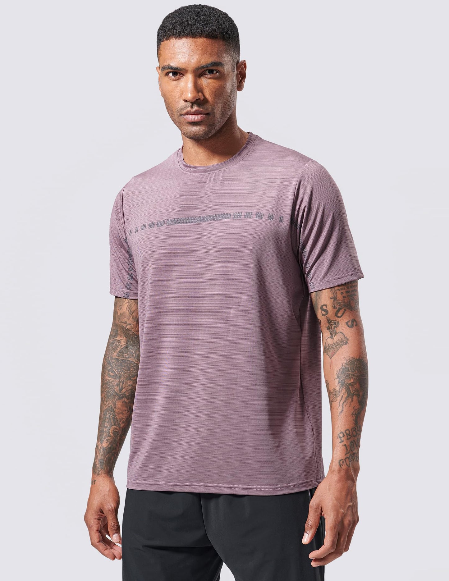 5 Pack Men’s Active Quick Dry Crew Neck T Shirts | Athletic Running Gym Workout Short Sleeve Tee Tops Bulk (Set 12, Medium)